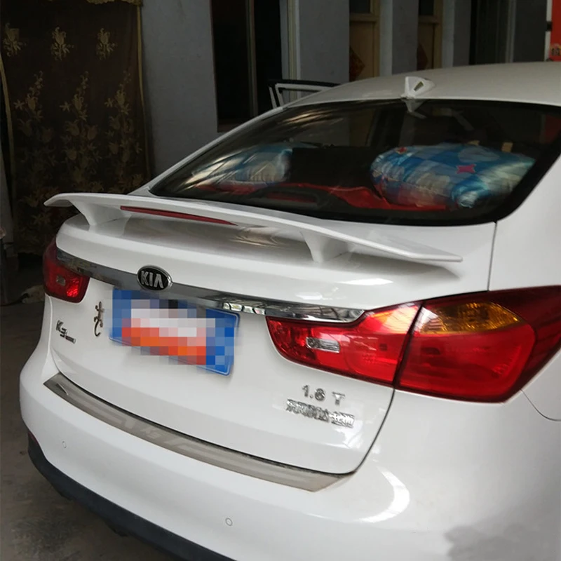 ABS Plastic Unpainted Rear Trunk Wing Decoration Use For Kia Forte K3 Spoiler 2010-2016 | Spoilers &amp Wings