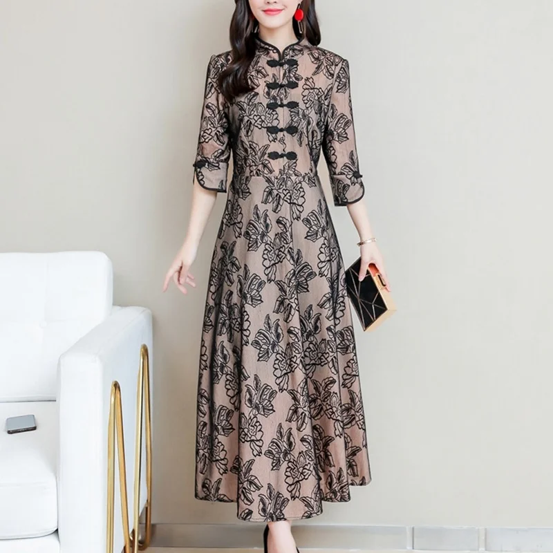 Современное китайское платье Cheongsam Qipao онлайн Китайский магазин женский халат De Soiree японское кимоно Ao Dai вьетнамское платье ff1664 L - Цвет: 1