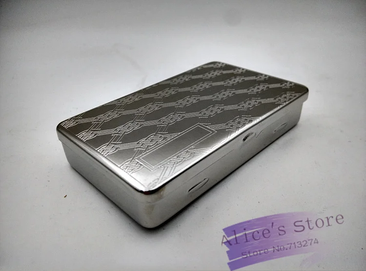1 шт. Серебряный табак Коробка для хранения Humidor для прокатки машина контейнер портсигар Чехол держатель аксессуары для курения H112