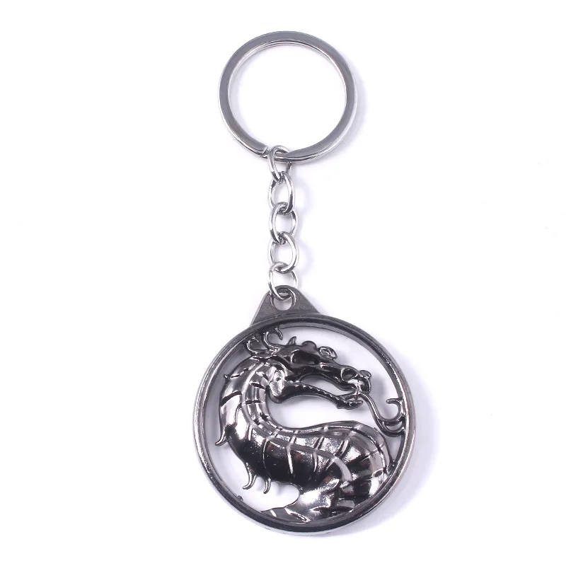 

Game Mortal Kombat Keychain Logo Creative Personality Animal Dragon Key Ring For Man Friend Jewelry Gift Decorations