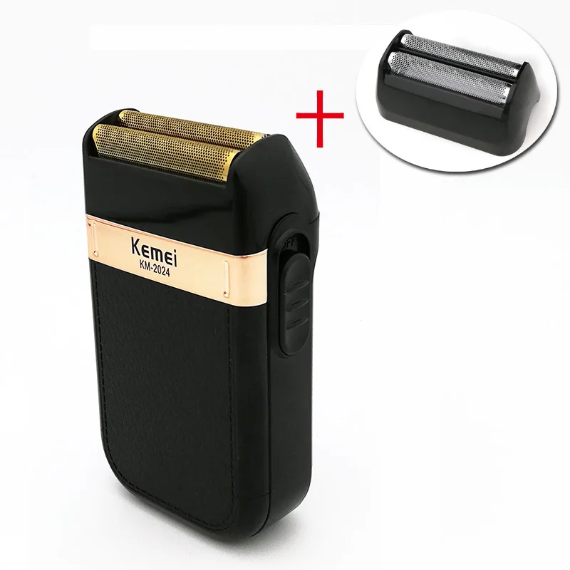 Kemei KM 2024 электробритва USB аккумуляторная для мужчин с двойным лезвием