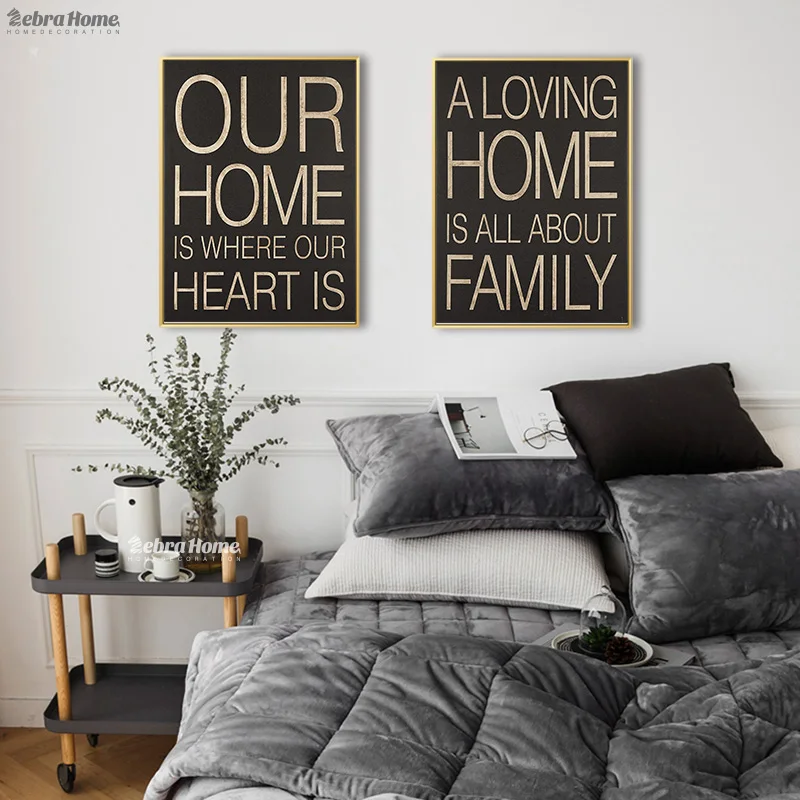 Постер на холсте с цитатой любящий дом настенные картины для гостиной картина