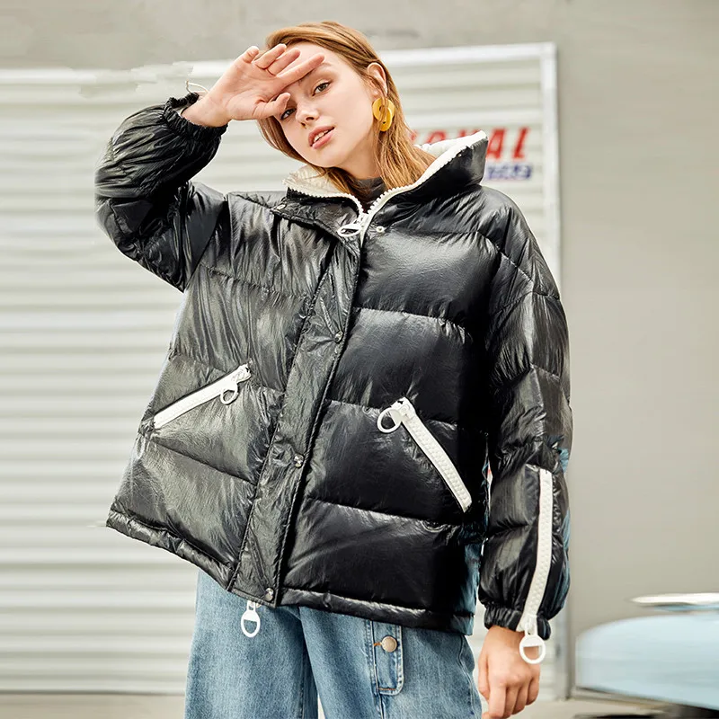 New Fashion Winter Women's Down Jacket Oversize 90% White Duck Coat Female Warm Parka Stand Collar Outerwear 2019 YQ299 | Женская