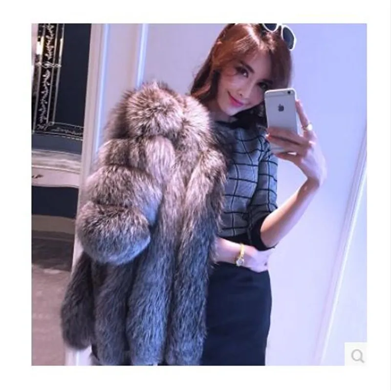 

2018 Брендовое меховое пальто, зимнее женское длинное искусственное меховое пальто, роскошная женская куртка из искусственного меха высоког...