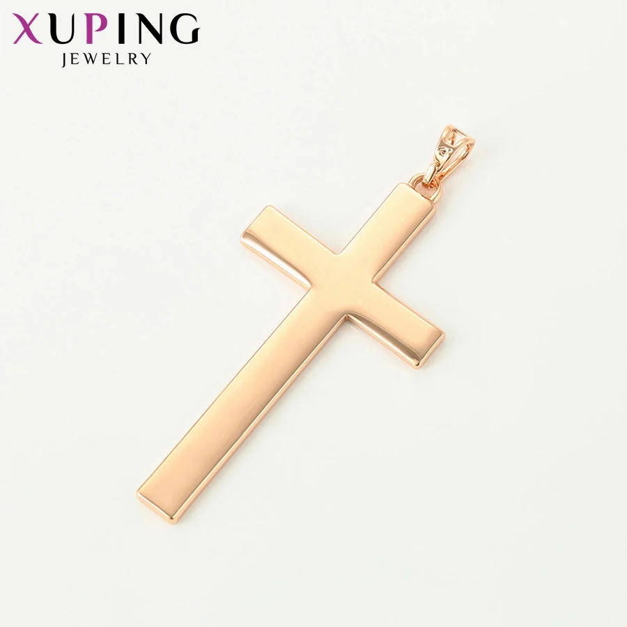 Xuping роскошный Jesus Seris Ожерелье Подвеска-крестик религиозная серия розовое золото цвет модные украшения для женщин S111, 6-33438