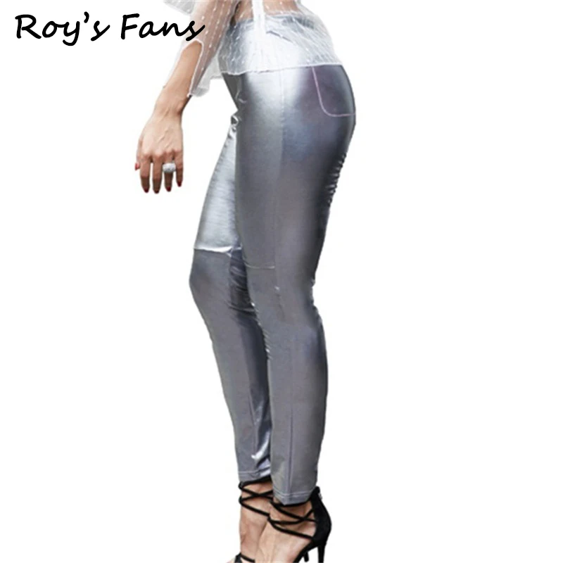 Roy's Fans New Color Women PU Leather Pants Sexy Elastic Waist Silm Female Autumn Winter Skinny Trousers Leggings | Женская одежда