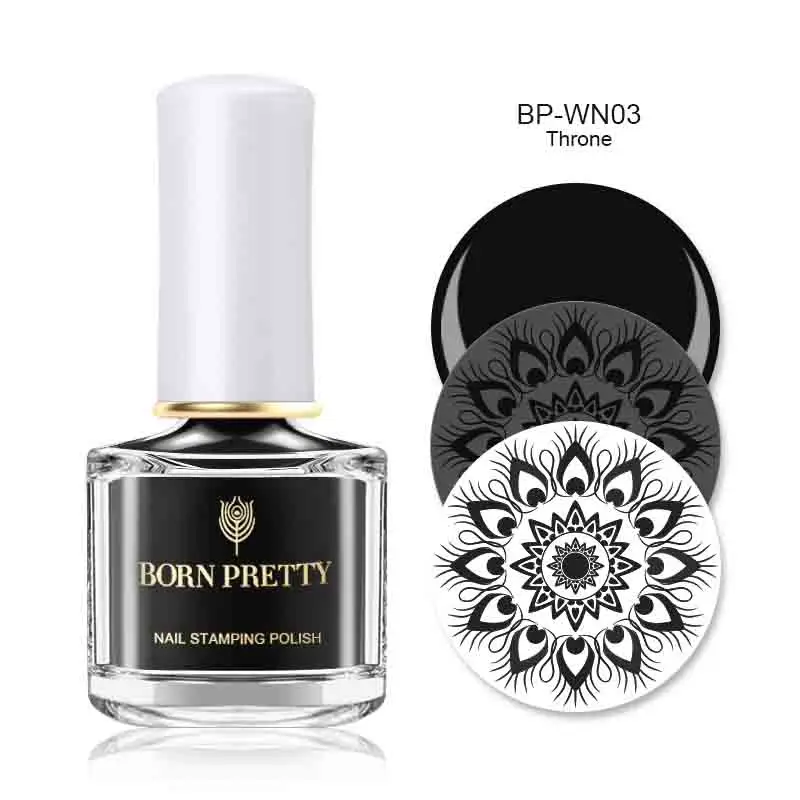 BP-WN03 BORN PRETTY светящийся в темноте неоновый стемпинг ногтей покрытие лак флуоресцентный ноготь художественная пластина штамп Золотое Тиснение лак Летняя серия - Цвет: BP-WN03