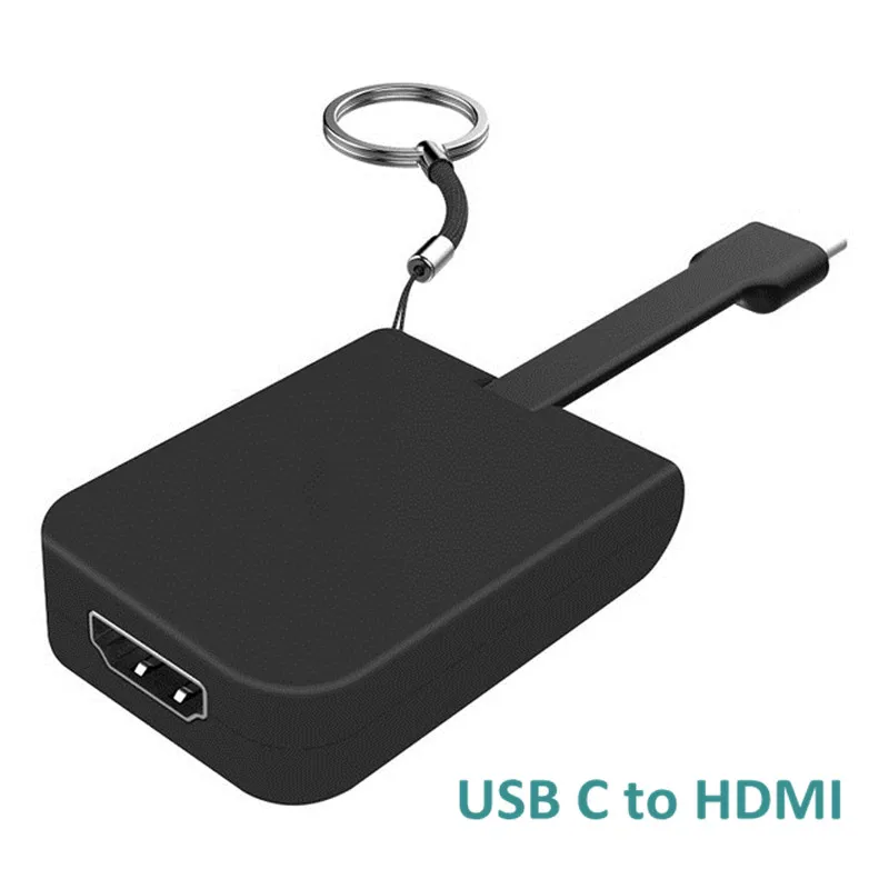 USB C to HDMI Dzlst Тип usb C адаптер Портативный к HDMI VGA Displayport Mini DP 4 К 60 Гц конвертер брелок для MacBook samsung S9/S8 USB C концентратора - Цвет: USB C to HDMI