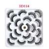3D114 10 пар 3D искусственная ресницы из меха норки ручной работы Пернатые расклешенные натуральные длинные накладные ресницы толстый крест расширение Красота Макияж - Цвет: 3D114