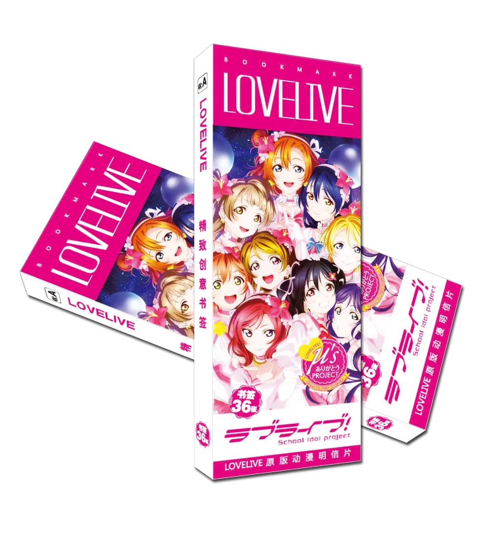 

36 Pcs/Set Lovelive Paper Bookmark Stationery Bookmarks Book Holder Message Card Gift Stationery