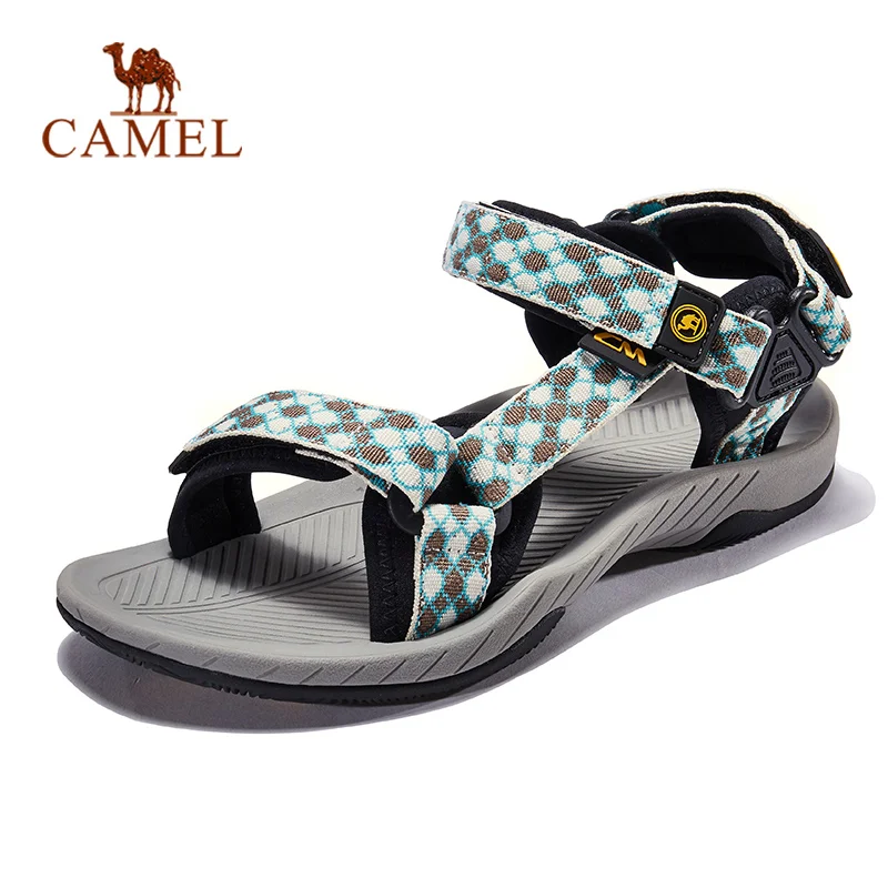 CAMEL/женские уличные сандалии; клетчатые Летние Повседневные Удобные противоскользящие походные треккинговые туфли; пляжные рыболовные сандалии