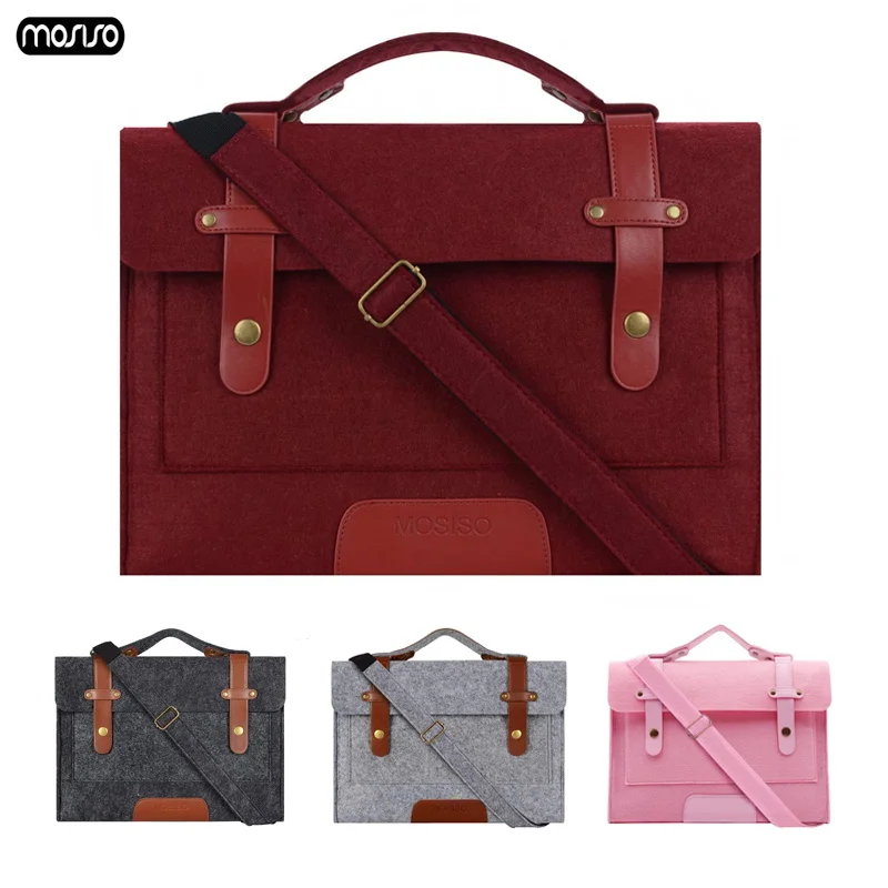 

MOSISO 13 13.3 15.6 Inch Super Light Wool Felt Laptop Bag Handbag for MacBook Lenovo Dell HP Asus Computer Shoulder Bag Men Wome