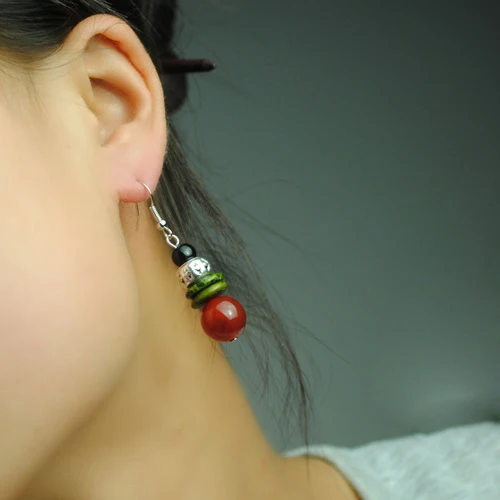 Винтажные серьги ручной работы в виде звезды китайские тибетские серебряные с