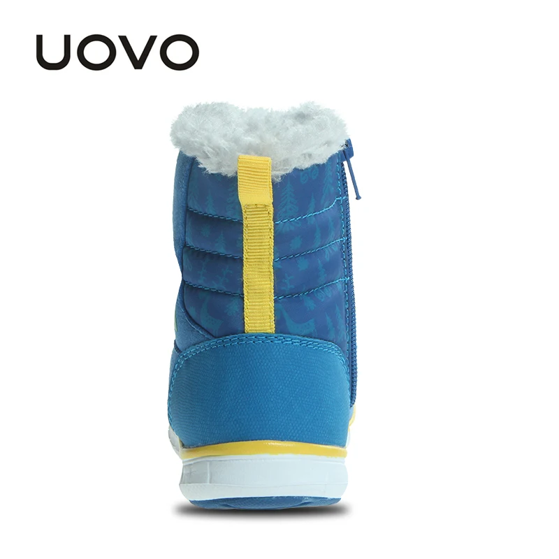 UOVO/зимние ботинки для детей зимние мальчиков водонепроницаемая обувь модные