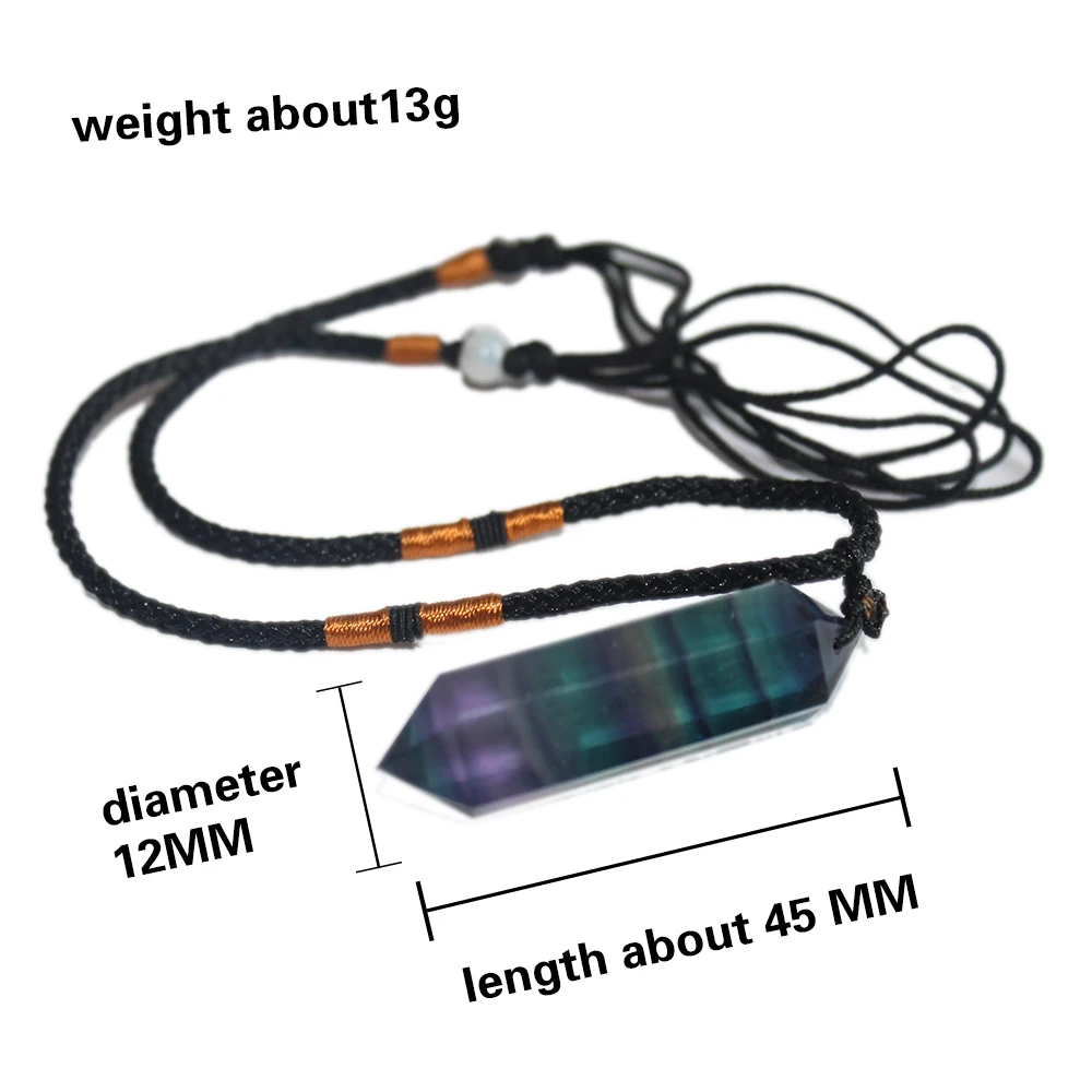 Runyangshi кристалл оригинальный камень Радужный флюорит маятниковая Подвеска