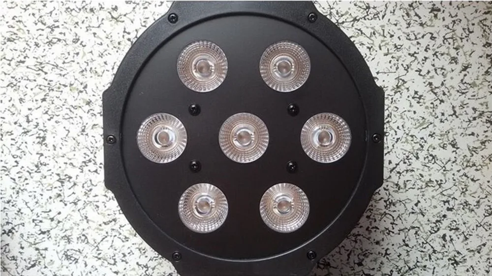 CREE RGBW 4в1 7x12 Вт led par DMX сценический светильник s бизнес Led плоский Par высокомощный светильник с профессиональными для вечерние KTV Disco DJ