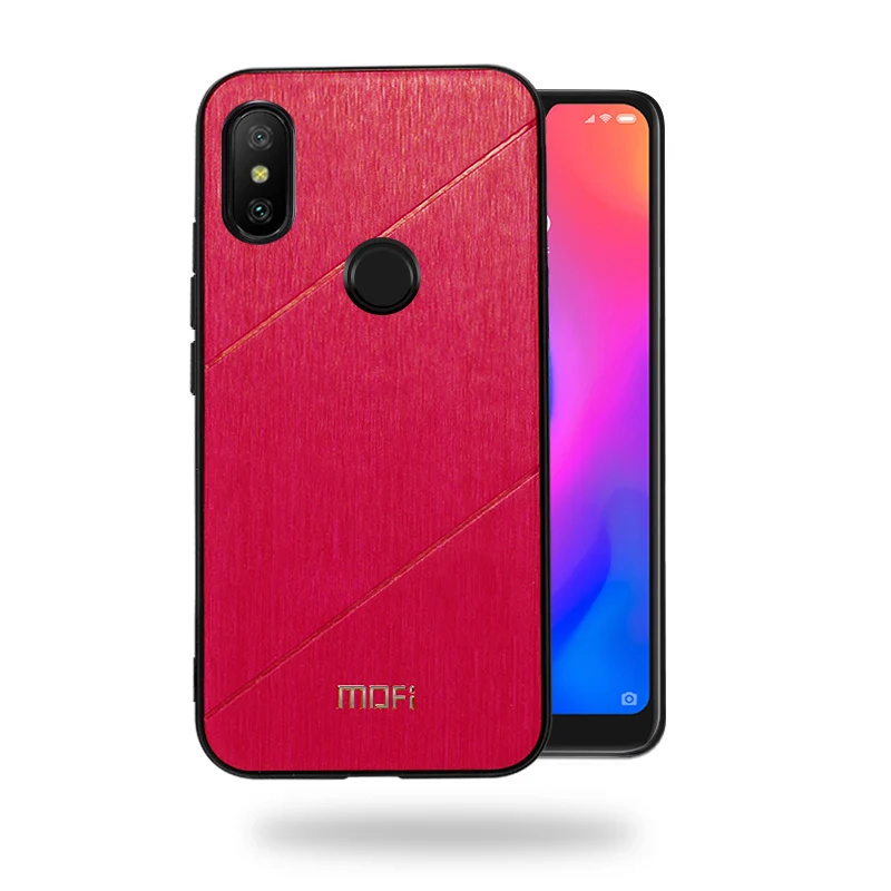 Чехол для xiaomi mi a2 lite, жесткий чехол Mofi для задней панели xiaomi mi a2 lite, черный чехол для xioa mi a2 lite, чехол - Цвет: red