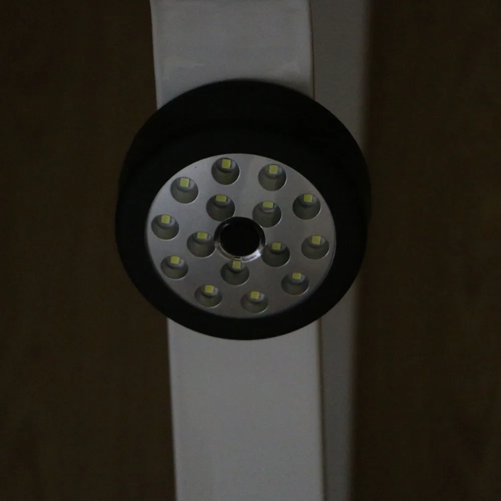 Многофункциональный 15 светодиодный круглый мигающий светильник фонарь уличный удобный светильник портативный Рабочий походный светильник для палатки Подвесная лампа с магнитным крюком 3* AA