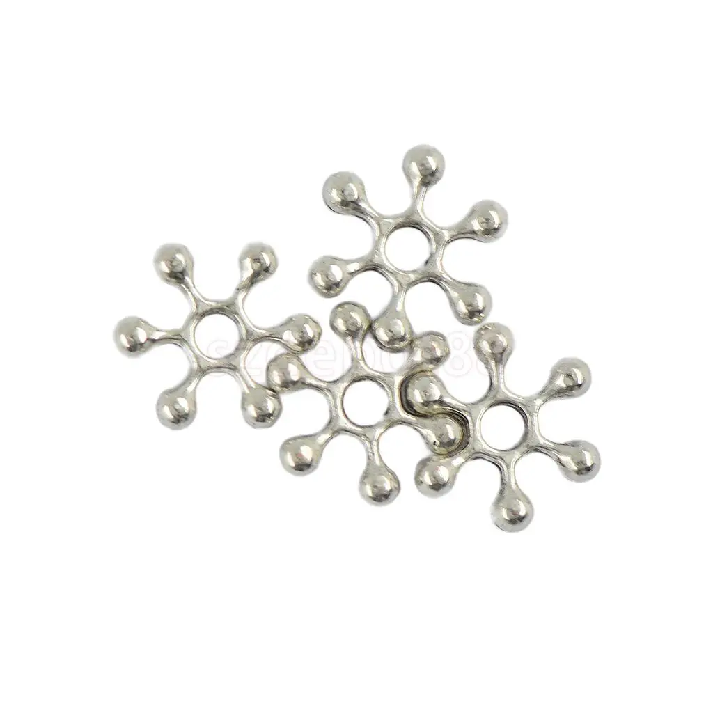 200 шт. бусины в виде снежинок 10 мм|jewelry diy|spacer beadssnowflake spacer beads |