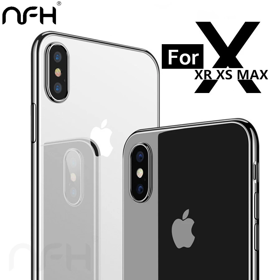 Ультратонкий Прозрачный мягкий чехол для телефона iPhone XS XR Тонкий силиконовый Xs MAX