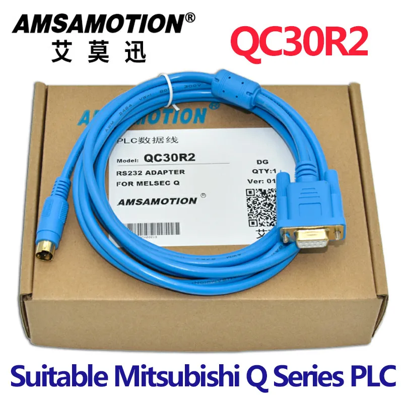 Serial Cable QC30R2 Suitable For Mitsubishi Q Series PLC Programming Data DB9 9pin Female Round DB 8 pin | Обустройство дома