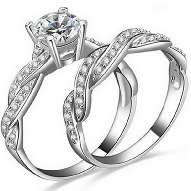 Комплект из кольца и с камнями размеры 3 12|wedding engagement ring|ring bandengagement ring |