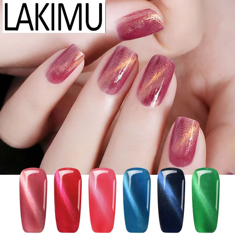 Lakimu Магнитная Хамелеон Гель лак для ногтей с эффектом кошачий глаз Лаки