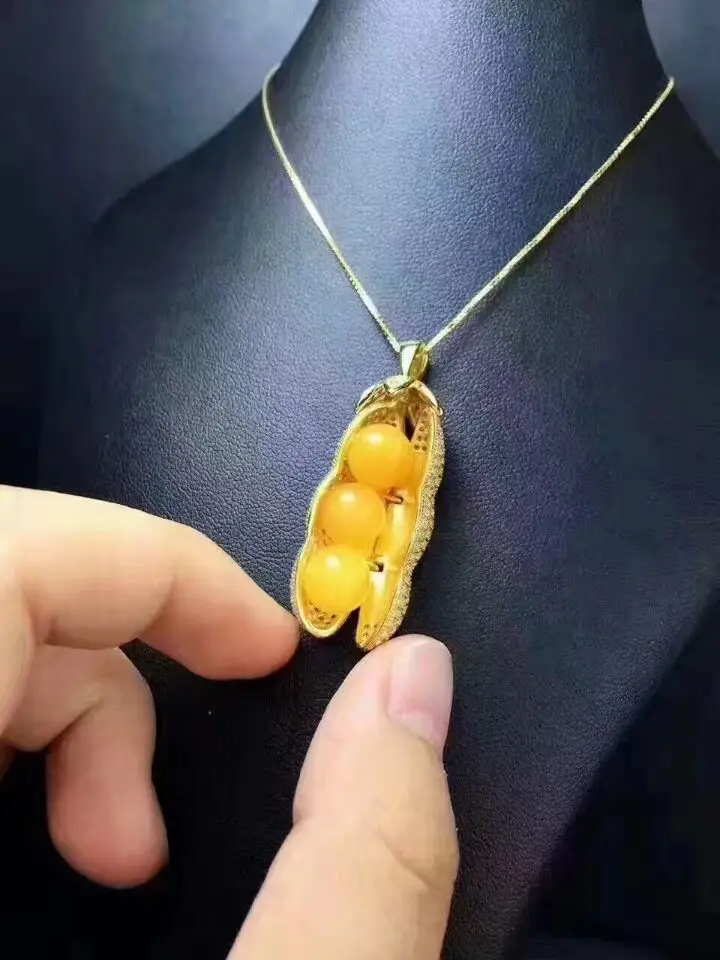 real 925 s925 sterling silver fine jewelry natural amber pendant | Украшения и аксессуары