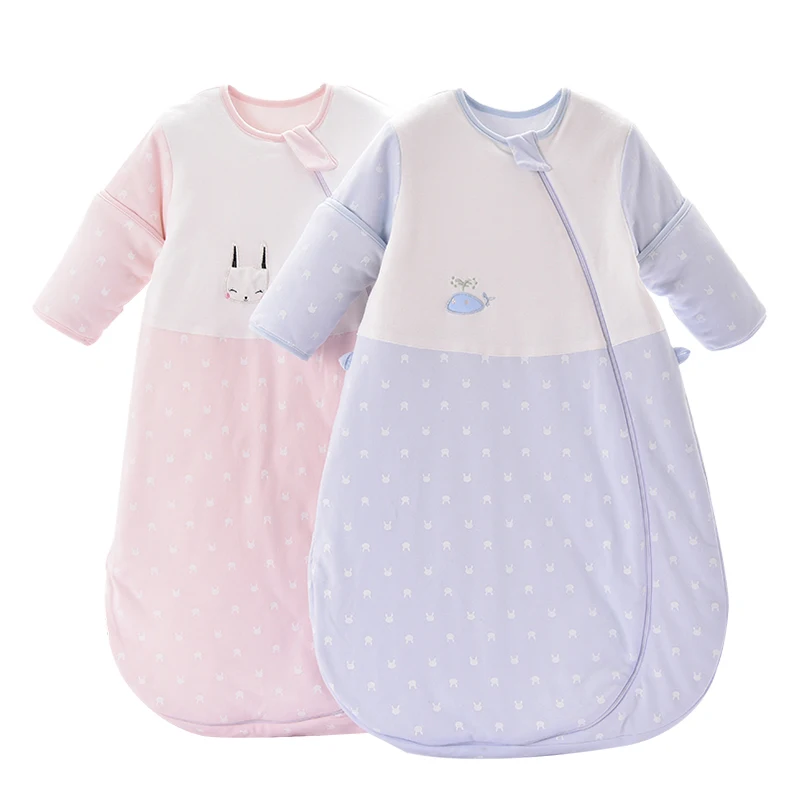 Infant sleeping bag Baby long sleeve envelope Breathable non-fluorescent newborn anti-kick is by children |