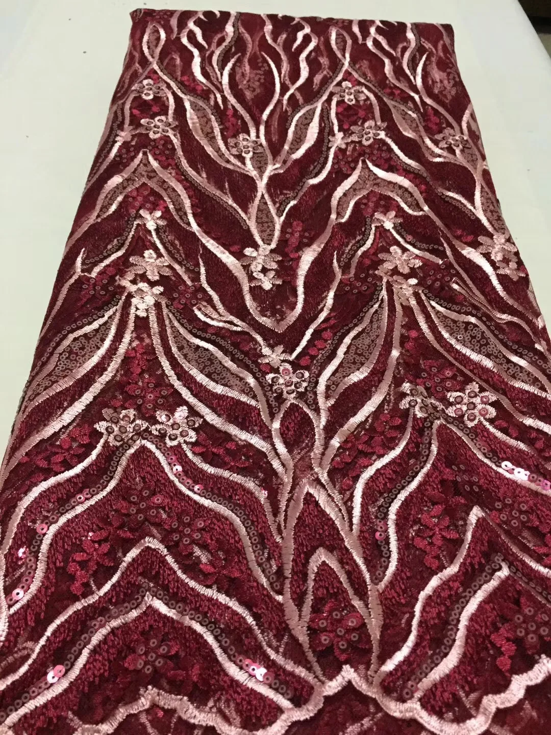 

African Lace Fabric French Sequins Net Lace High Quality African Sequin Lace Fabric for 2018 French Sequin Fabric KCD2129