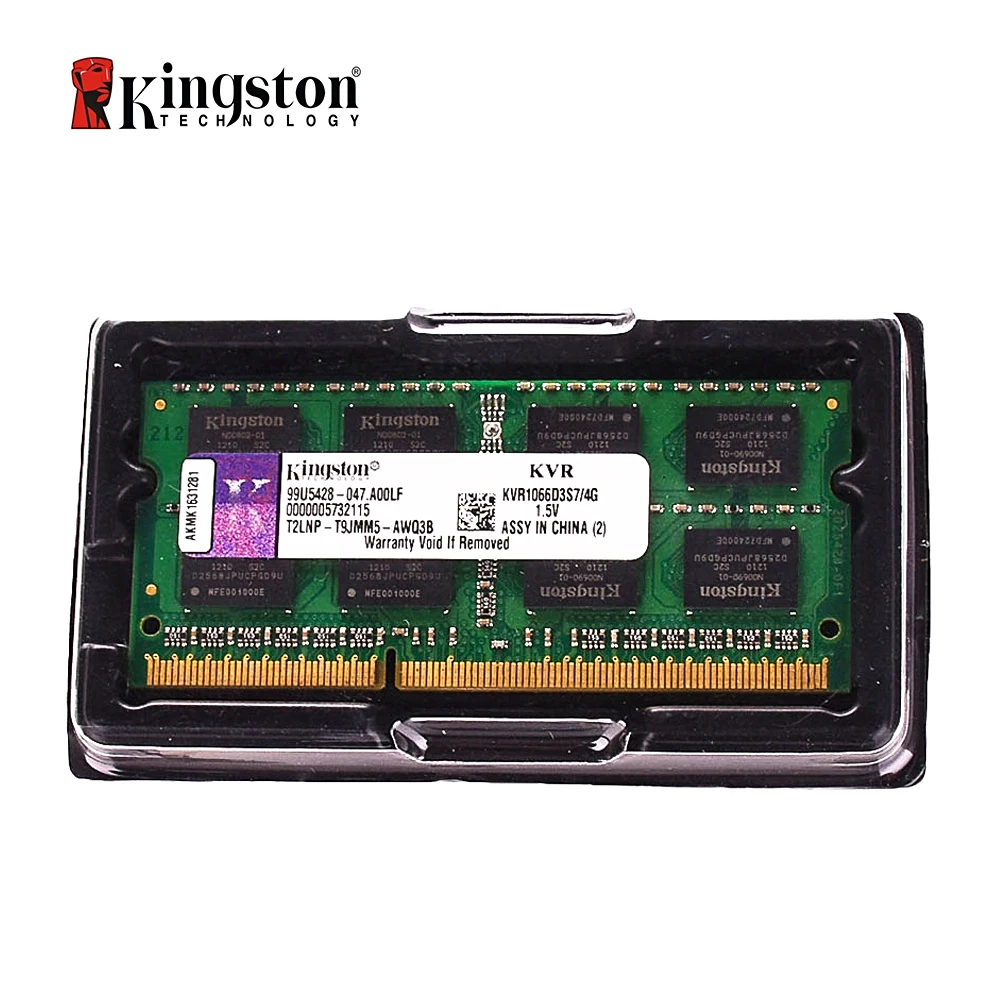 

Kingston Memory RAM DDR3 4G 1066MHZ PC3-8500S CL5 204pin 1.5V Laptop Memory