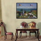 Художник-импрессионист, Клод Моне, знаменитая картина маслом, постеры с изображением сада в Сент-Адре, печать на холсте, украшение для стен
