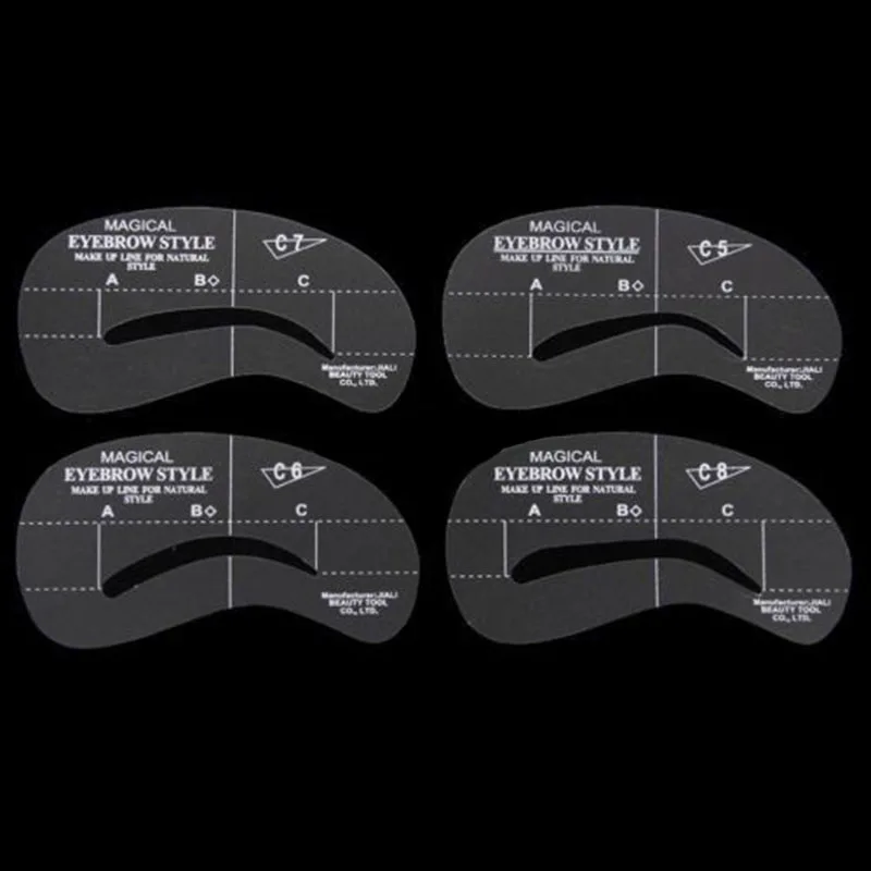 24 шт./компл. шаблон трафареты для ухода за бровями бровей составляют практические
