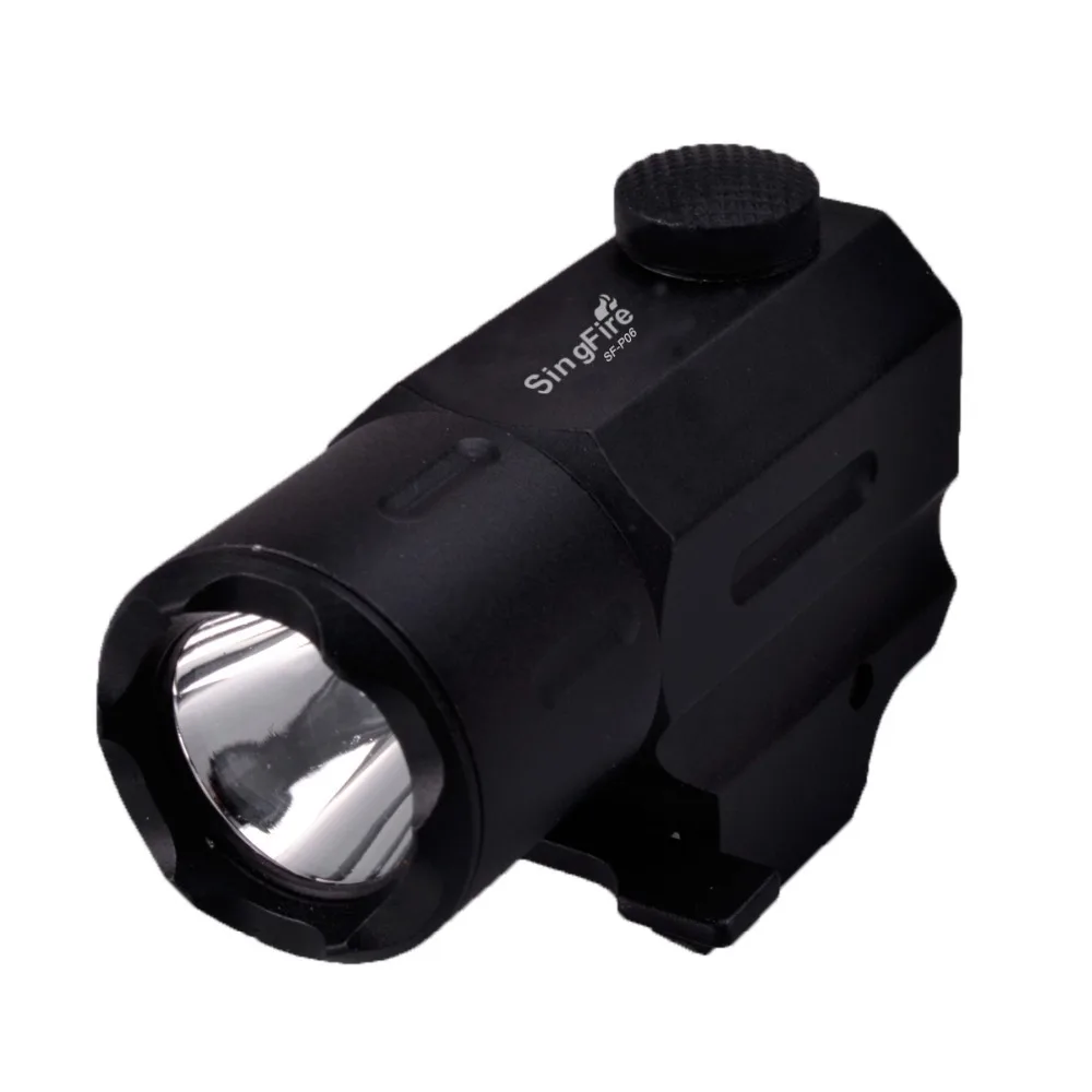 

SingFire SF-P06 1W 250LM Q5 LED White 3-Mode Tactical Gun Flashlight - Black (1 x CR123)