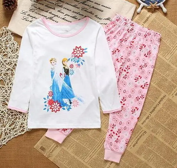 style 12 Хлопок Зима Анна Эльза комплект одежды для детей мультфильм Домашняя одежда пижамы спортивный костюм спортивные костюмы девочек детская одежда Chan238 - Цвет: style 12