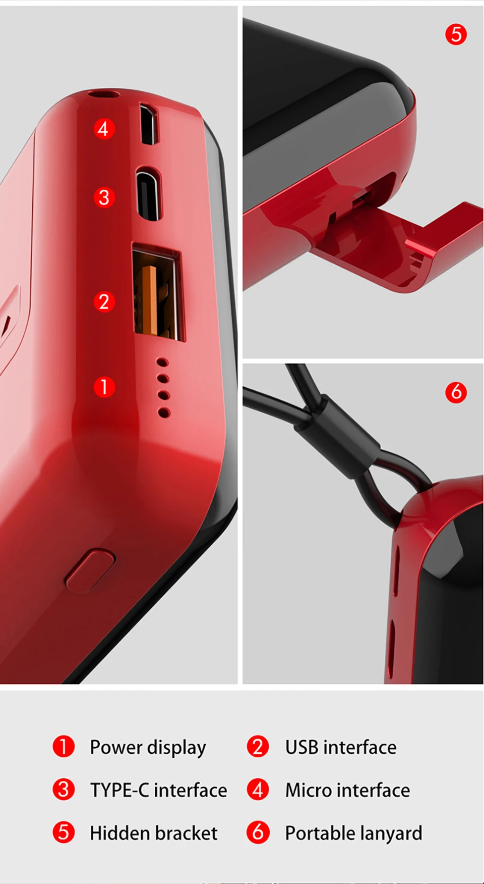LINGCHEN 10000mA mi ni power Bank PD 3,0 быстрое зарядное устройство для iPhone Xiaomi mi 9 huawei портативное Внешнее зарядное устройство