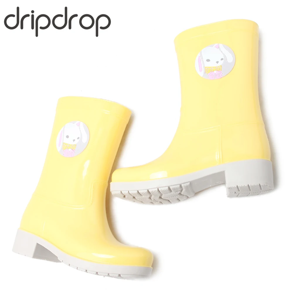 DRIPDROP Женские Резиновые Сапоги до Середины Икры Непромокаемые для Женщин Модная