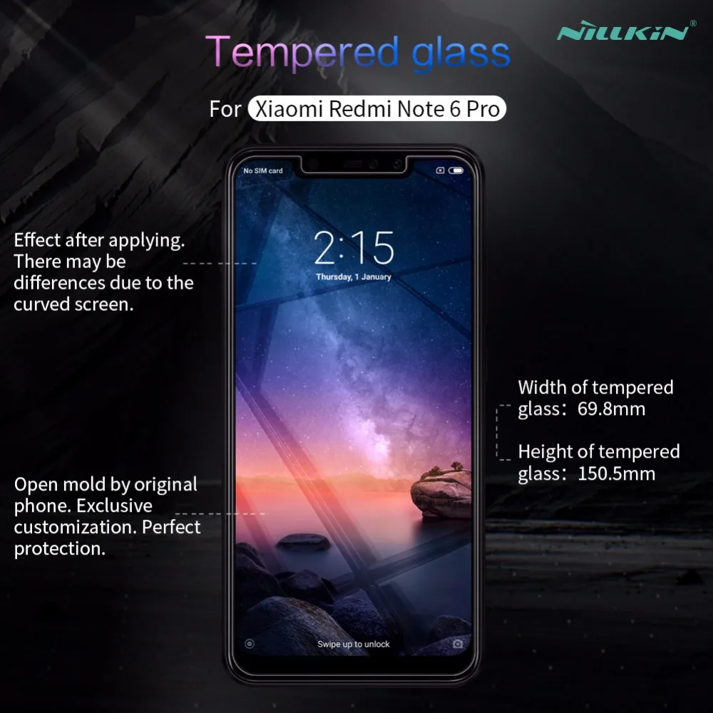 2 шт./лот Защитная пленка для экрана xiaomi redmi note 6 pro глобальная версия NILLKIN