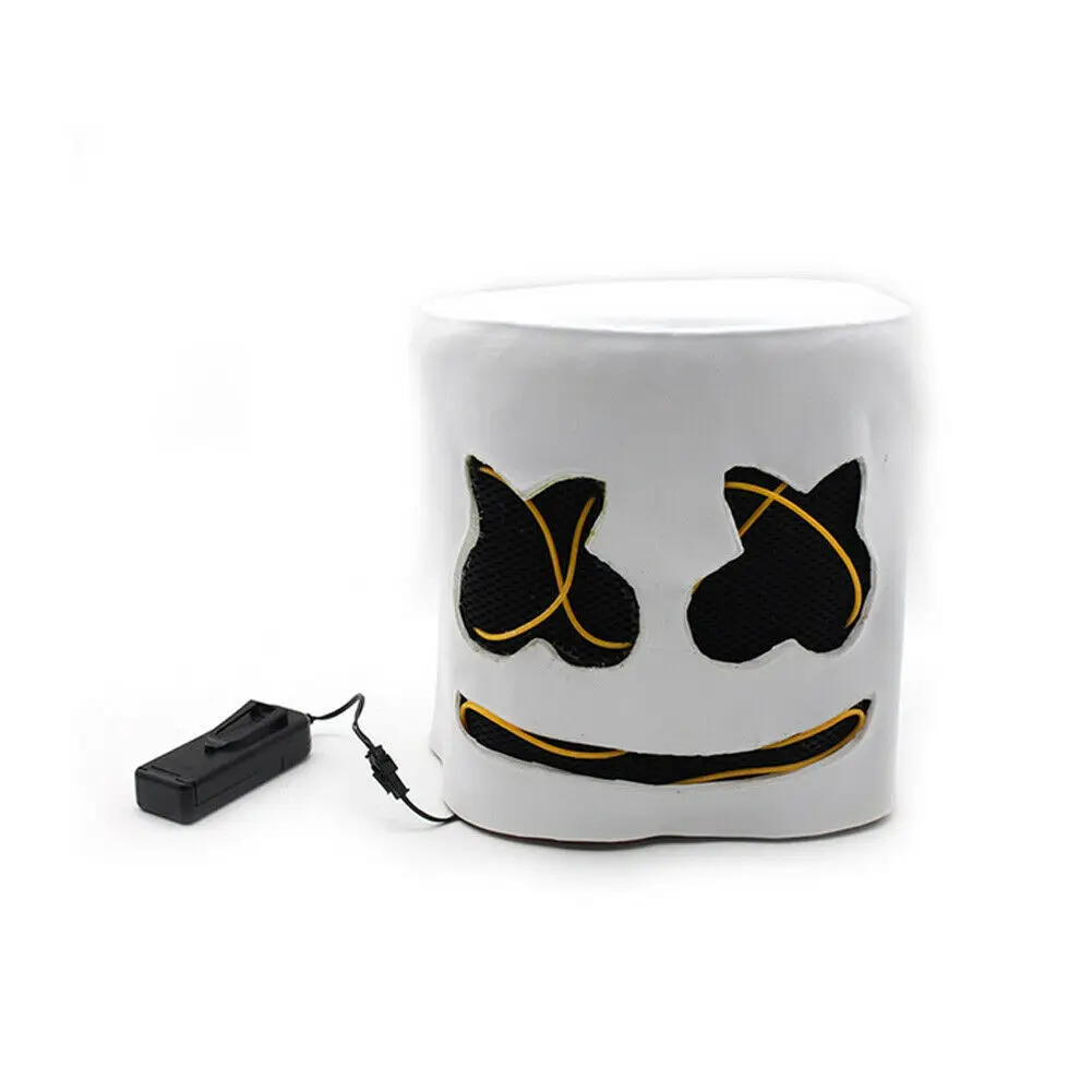 e MarshMello маска диджея шлем на всю голову Хэллоуин косплей маска бар Музыка Зефир - Цвет: e