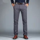 Мужские прямые брюки Vomint, Свободные повседневные хлопковые брюки, деловой костюм большого размера, зеленые, коричневые, серые, новинка 2019