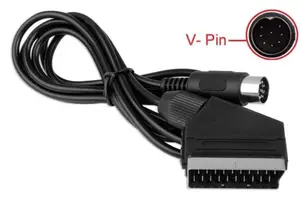 Сменный V-pin Scart-Кабель 1,8 м для Sega Megadrive 1 Genesis 1 Master System 1 RGB AV Scart cable