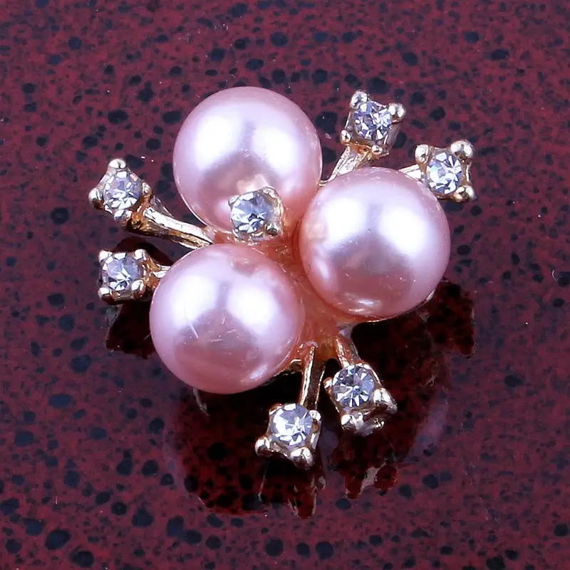 30PC 20mm Handmade Vintage Metal Decorative Buttons Crystal Pearl Flower Center Alloy Flatback Rhinestone Craft Supplies | Дом и сад