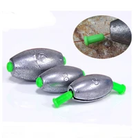 quick lead down sinker fishing lure accessories olive shaped middle pass leads sea boat rafting rod parts 3 55g 1 5 pieces bag