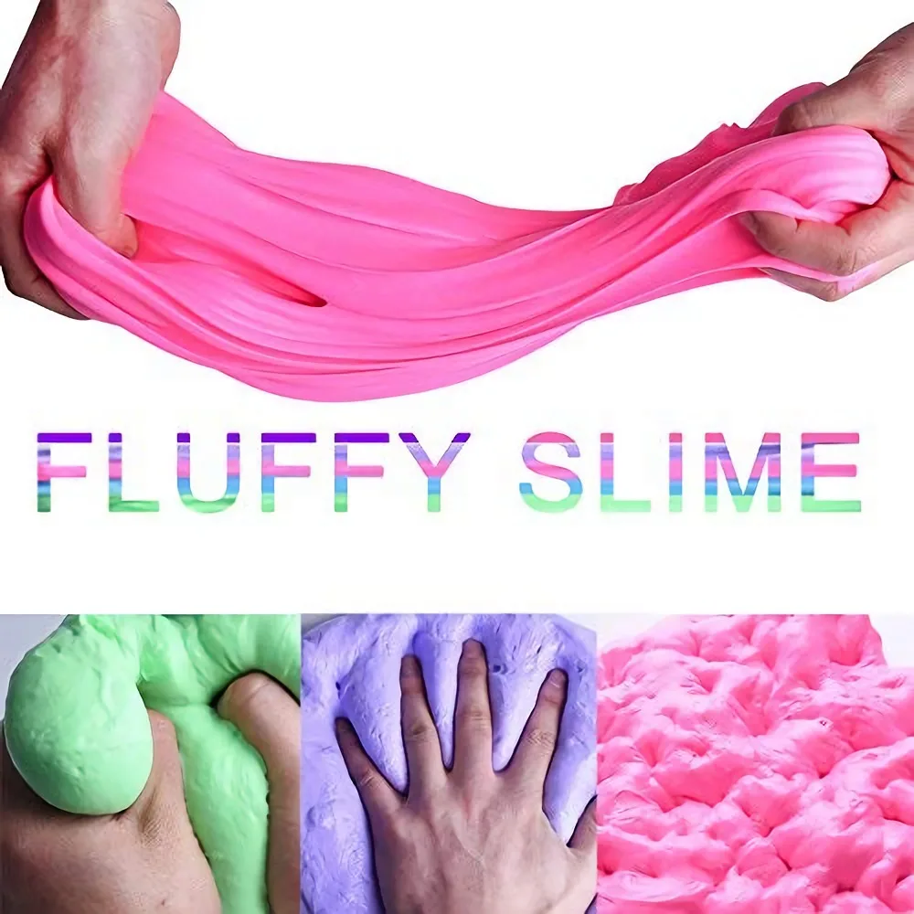 80ml Air Dry Plasticine Fluffy Slime Polymer Clay Supplies Super Light Soft Cotton Charms for Slime Kit Lizun Antistress Toys images - 6