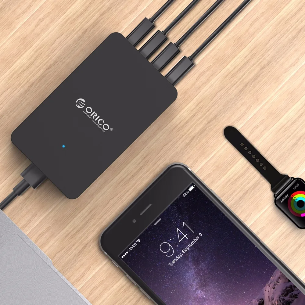 ORICO QC2.0 4 порта настольное зарядное устройство 1 Qualcomm сертифицировано Быстрая