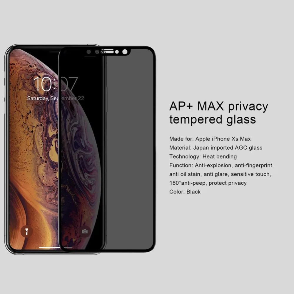 Антибликовое закаленное стекло Nillkin для iPhone Xs Max 6 5 дюйма|Защитные стёкла и плёнки