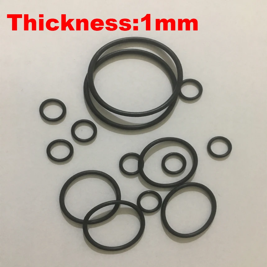 300pcs 15x1 15*1 16x1 16*1 17x1 17*1 18x1 18*1 OD*Thickness Black NBR Nitrile Chemigum Rubber Washer O Ring O-Ring Seal Gasket |