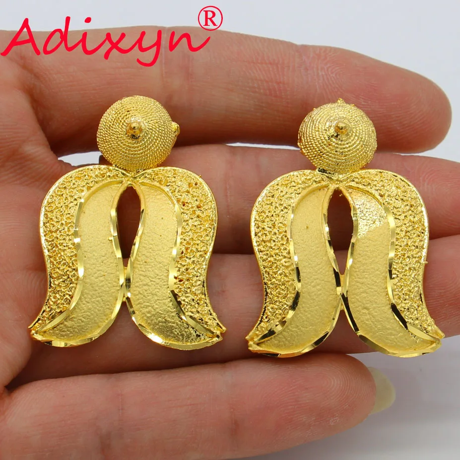 Adixyn Новое индийское ожерелье/серьги набор украшений для женщин Модный золотой
