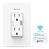 emylo wifi wall outlet smart socket plate voice controltimer switchsurge protector work with alexa echogoogle assistantifttt