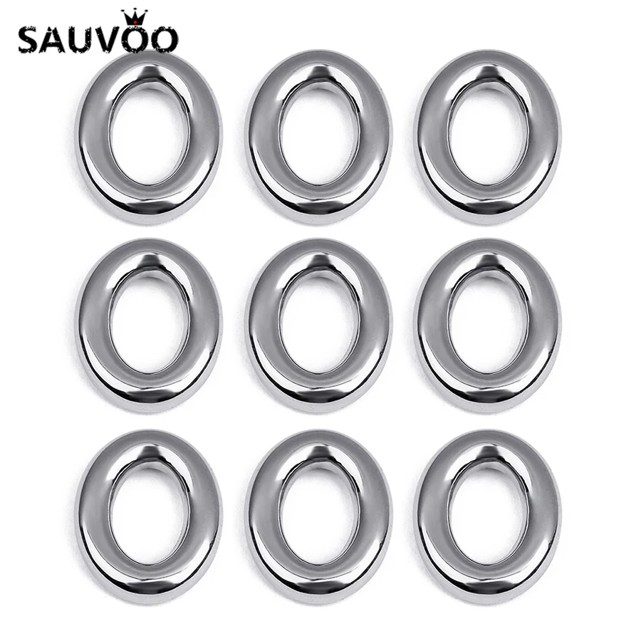 SAUVOO 10 шт./лот овальные круглые кольца из нержавеющей стали соединитель